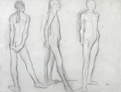 Three Studies of a Nude Dancer by Edgar Degas